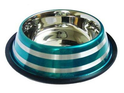 Miska nerez Line Tyrkysová