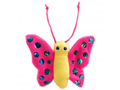 Hračka MAGIC CAT motýl plyšový s Catnipem mix 13 cm