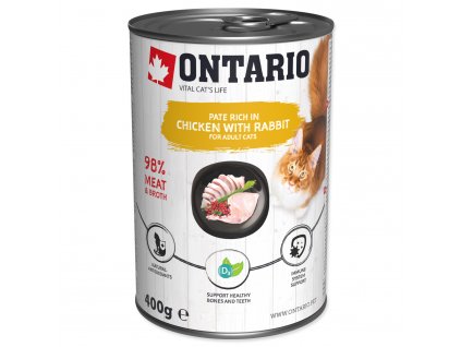 ontario konzerva kuře králík 400g