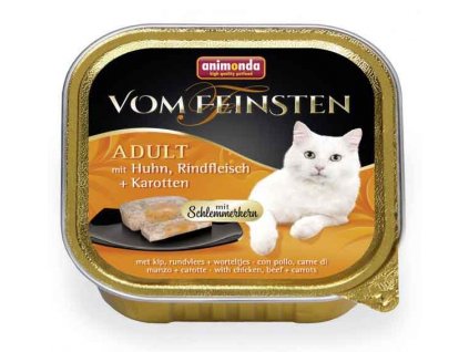 Paštika ANIMONDA Vom Feinsten CORE kuřecí, hovězí maso + mrkev pro kočky 100g