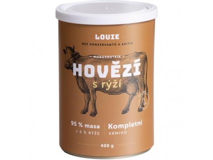 Louie konz. pro psy hovězí a vepřové s rýží 400 g