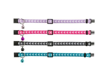 Nylonový obojek pro kočku, elastický, různé barvy