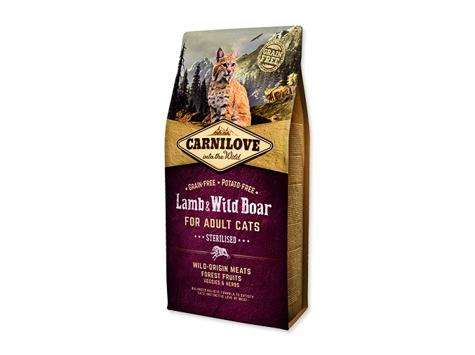 CARNILOVE Lamb and Wild Boar Adult Cats Sterilised 6 kg