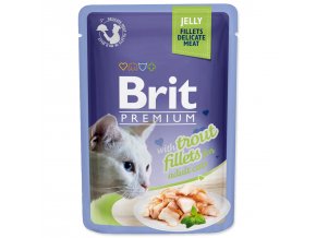 BRIT Premium Cat Kapsička Delicate Fillets in Jelly with Trout 85g