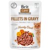 BRIT Care Cat Kaps. Fillets in Gravy with Hearty Duck 85g