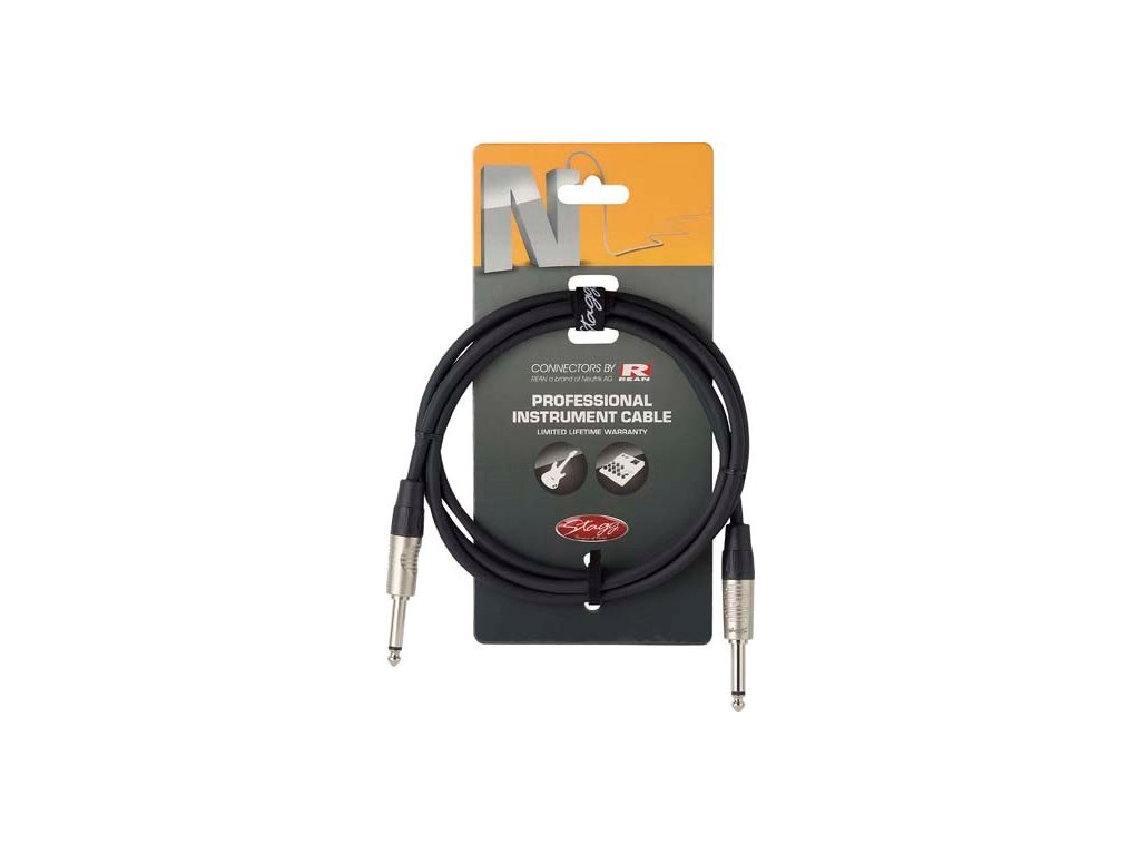 Stagg NGC1,5R, kabel JACK/JACK, 1,5 m