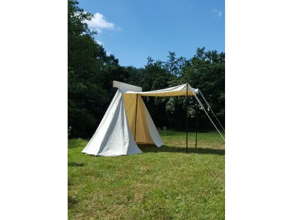 Saský obchodní stan 4 x 2,5 m, přírodní barva, 425 g / m2
