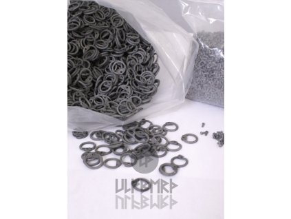 1 kg kroužků pro nýtování, vnitřní průměr 8 mm, šedý hliníkový drát