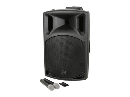 QTX QX-15 PLUS, mobilní 15" zvukový systém, SD/USB/2x UHF/FM/Bluet