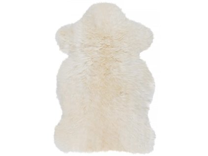 Jehněčí kůže, cca. 90 cm, přírodně bílá, sešívaná