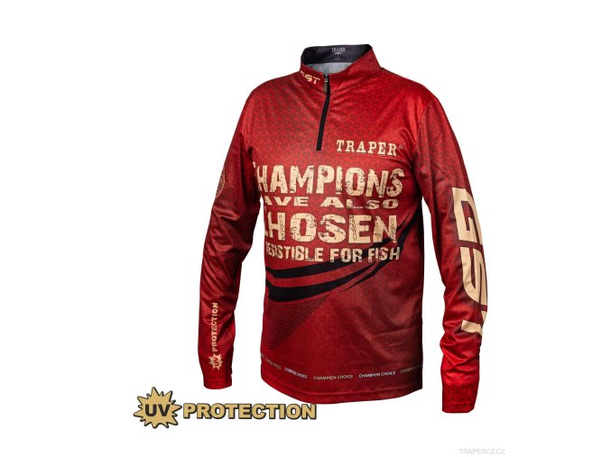 triko se zipem cervene