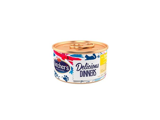 Butcher's Cat Delic. Dinners kuře+krůta konz. 85g