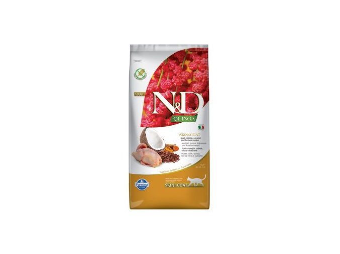 N&D Quinoa CAT Skin & Coat Quail & Coconut 5kg