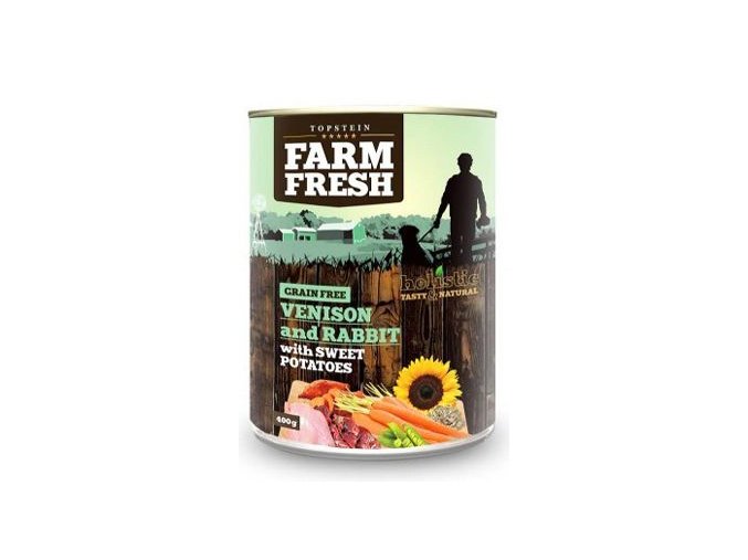 Farm Fresh Dog Venision&Rabit+Sweet Potatoes konz 800g