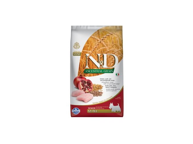 N&D LG DOG Senior Mini Chicken & Pomegranate 2,5kg