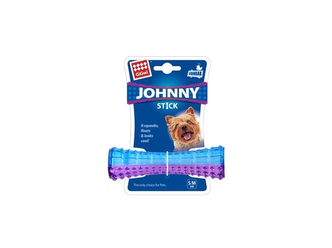 Hračka pes GiGwi Johnny Stick Small aport modro/purpur