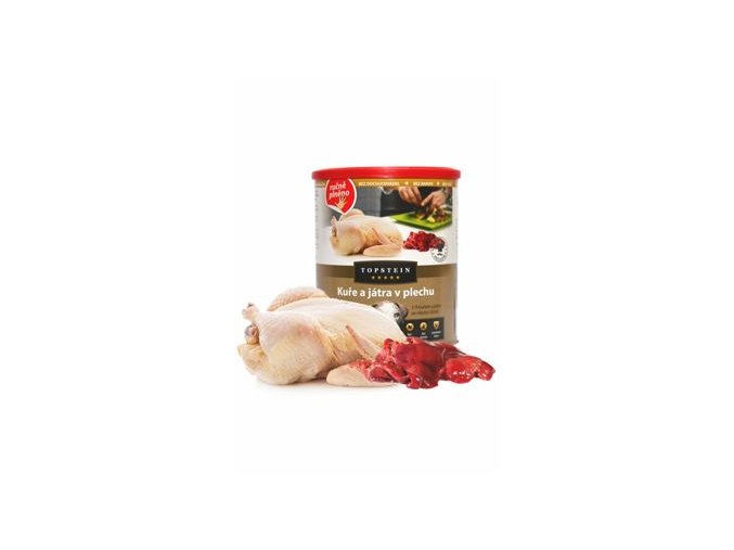 Topstein Kuře s játry v plechu 800g