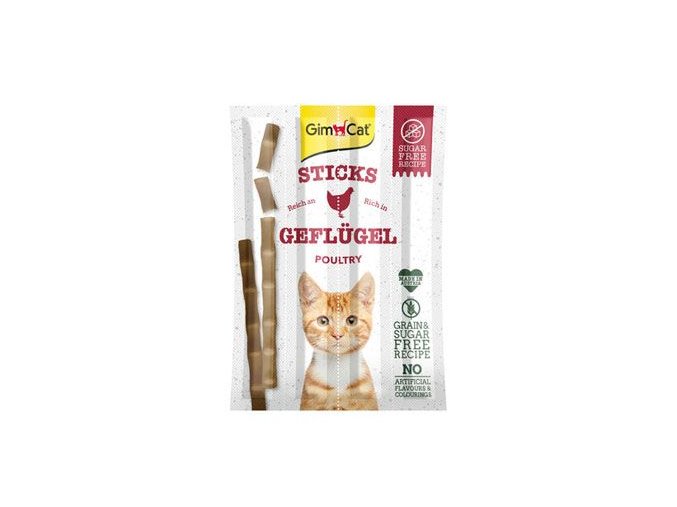 Gimcat Pochoutka Sticks drůbež+játra 4ks