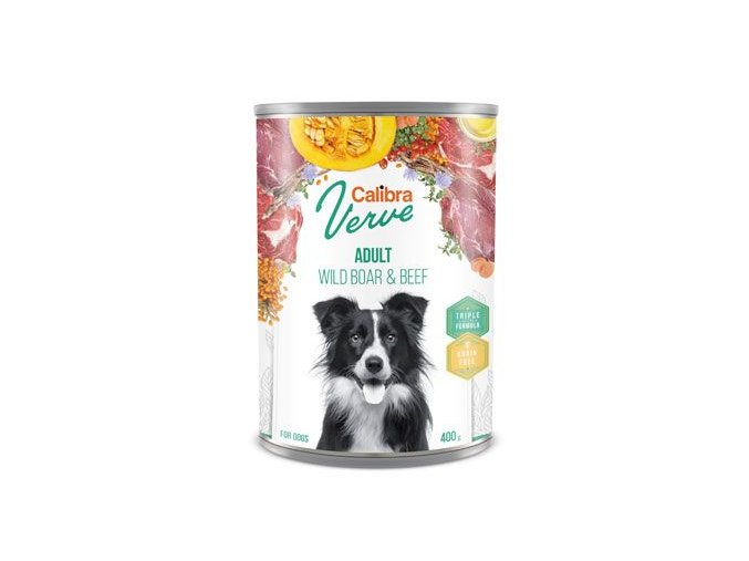 Calibra Dog Verve konz.GF Adult Wild Boar&Beef 400g