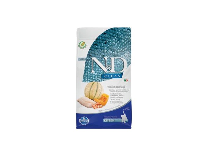 N&D OCEAN CAT Kitten Cod & Shrimp&Pumpkin&Melon 1,5kg