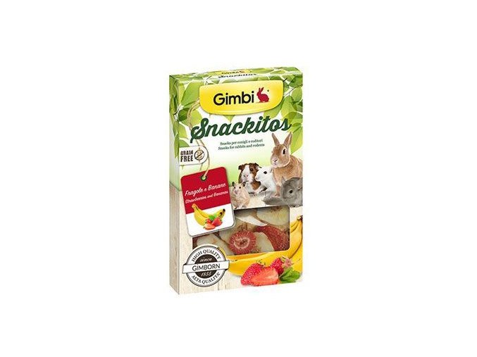 Gimbi Snackit jahoda+banán 60g