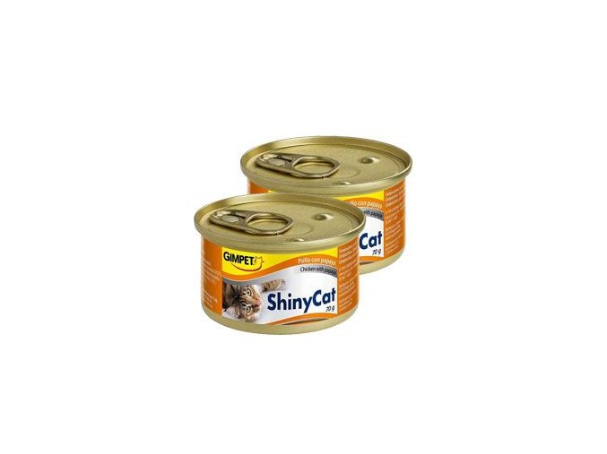 Gimpet kočka konz. ShinyCat kuře+papája 2x70g