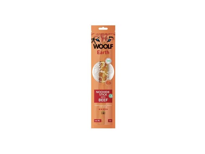 WOOLF pochoutka Earth NOOHIDE XL Stick with Beef 85g