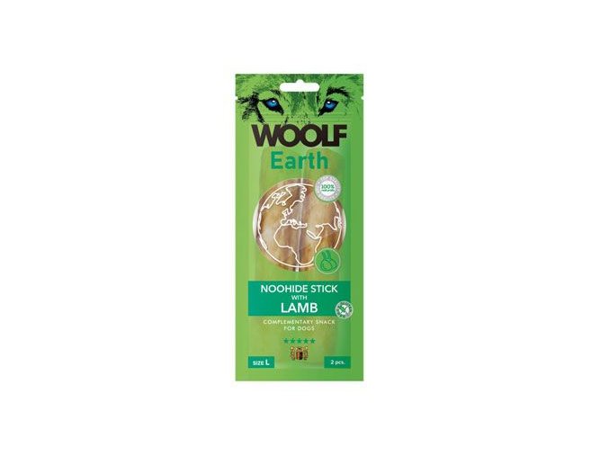 WOOLF pochoutka Earth NOOHIDE L Sticks with Lamb 85g