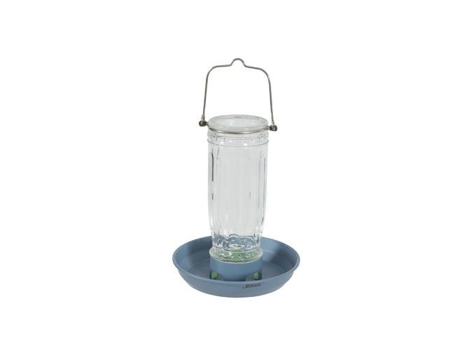Krmítko venkovní GLASS sklo modrá Zolux