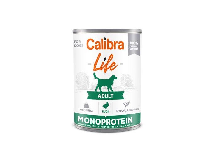 Calibra Dog Life  konz.Adult Duck with rice 400g