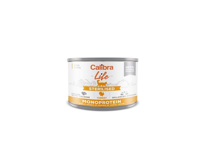 Calibra Cat Life  konz.Sterilised Turkey 200g