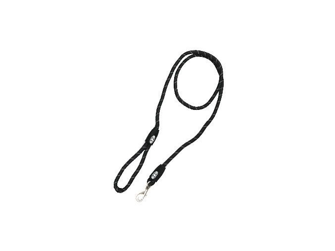 Vodítko BUSTER Reflective lanové 180cm/13mm černé