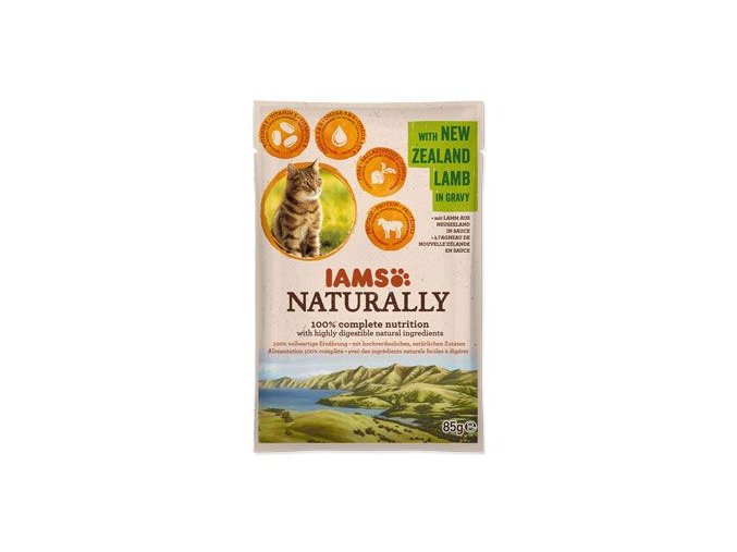 Iams Cat Adult jehněčí v omáčce kapsa 85g