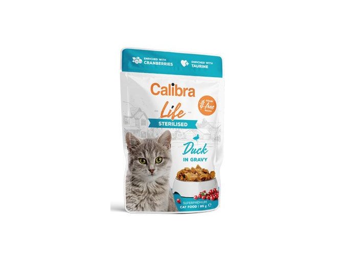 Calibra Cat Life kapsa Sterilised Duck in gravy 85g