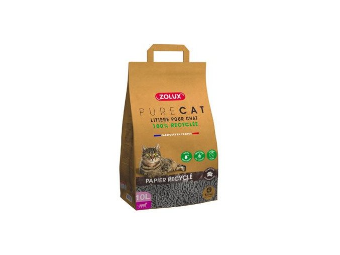 Podestýlka PURECAT recyklovaná papírová 10l Zolux
