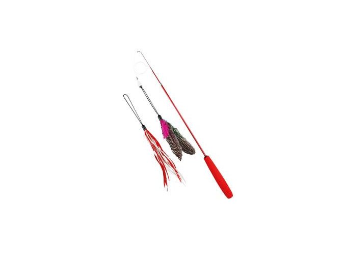 Hračka kočka Tyč teleskopická s hračkou 40-98cm 1ks