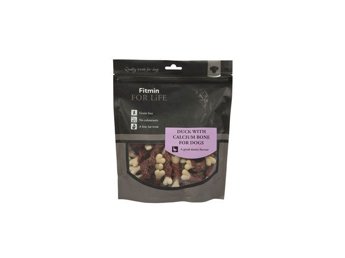 Pochoutka FFL dog treat duck with calcium bone 400g