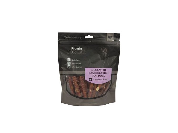 Pochoutka FFL dog treat duck with rawhide stick 400g