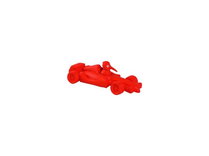 Hračka pes FORMULA latex,pískací,červená 19cm Kiwi