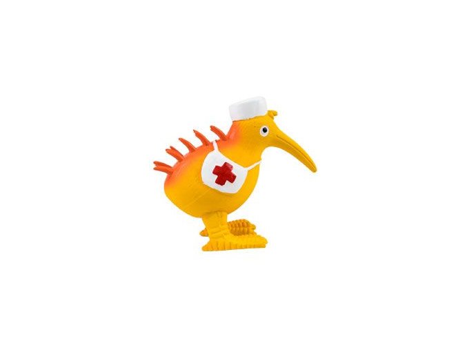Hračka pes NURSE latex,pískací,oranžová 13cm Kiwi