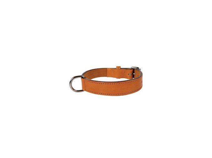 Obojek pes pravá kůže 50cm sv.hnědý Zolux