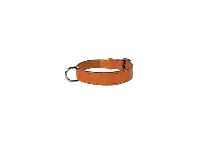 Obojek pes pravá kůže 60cm sv.hnědý Zolux