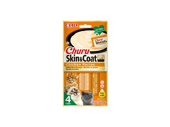 Churu Cat Skin&Coat Chicken Recipe 4x14g