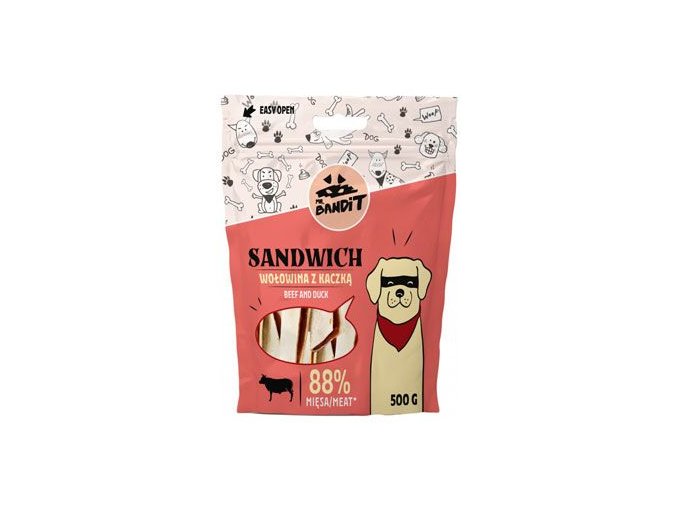 VetExpert Mr.Bandit poch.SANDWICH hovězí a kachní 500g