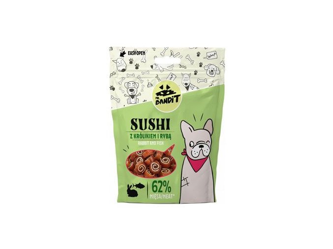 VetExpert Mr.Bandit pochoutka SUSHI králík a ryba 80g