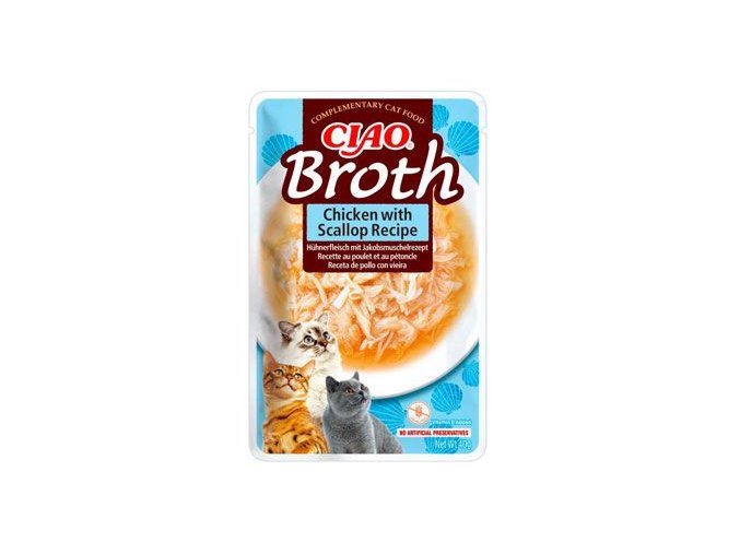 Churu Cat CIAO Broth Chicken with Scallop Recipe 40g