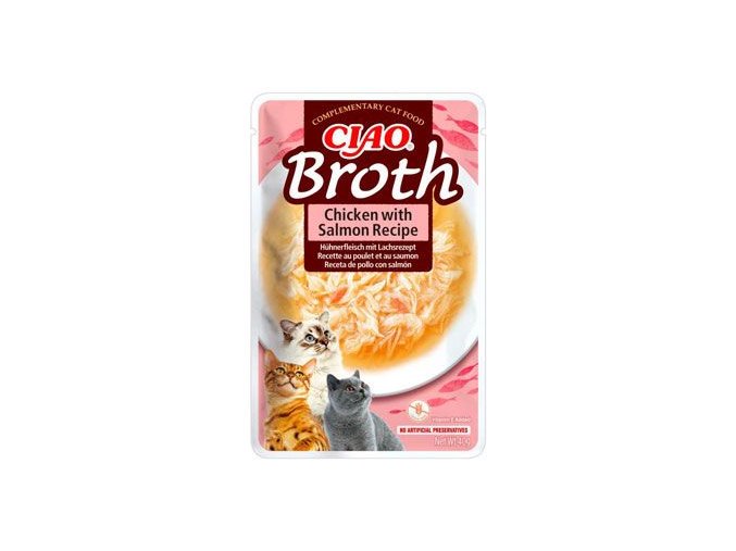 Churu Cat CIAO Broth Chicken with Salmon Recipe 40g