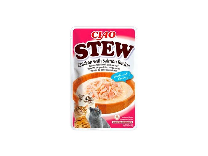 Churu Cat CIAO Stew Chicken with Salmon Recipe 40g