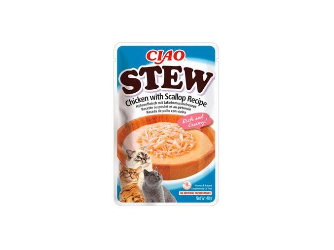 Churu Cat CIAO Stew Chicken with Scallop Recipe 40g