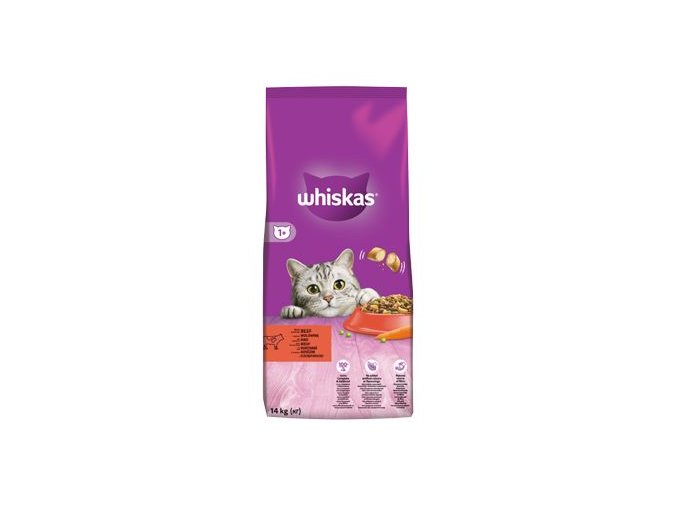 Whiskas Dry s hovězím masem a játry 14kg